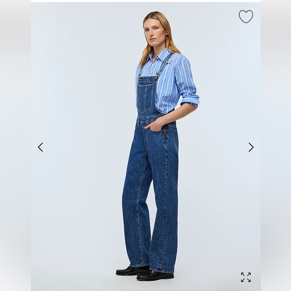 Madewell Low-Slung Straight Overalls in Clifdon Wash